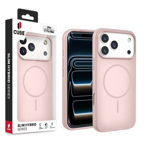Cube® - Apple iPhone 17 Pro Max (6.9) - Pink Sand Silky Smooth Impact Resistant Silicone with Textured Microfiber Inside Lining with 360º Protection Compatible with MagSafe Charger in Cube Retail Box ( 1103503) (MSRP $49.99)