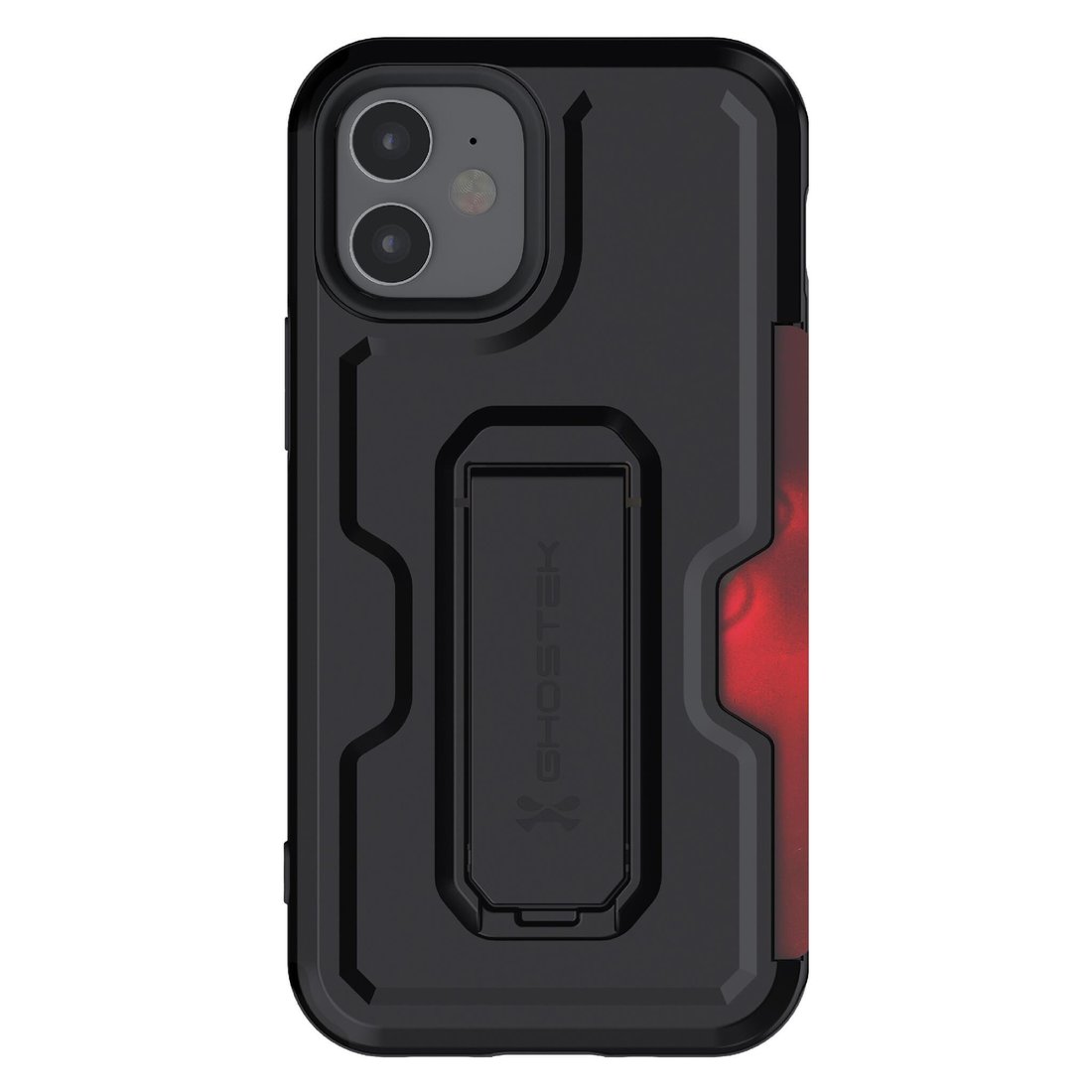 Apple iPhone 12 Mini 5.4 Ghostek Belt Clip Holster Phone Case w/Kickstand and Card Holder - Matte Black (1101719)