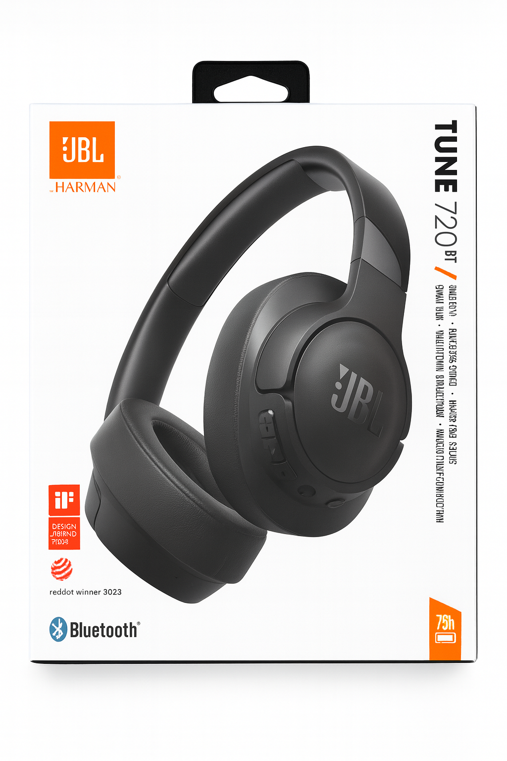 JBL Tune 720BT - Wireless Over-Ear Headphones with JBL Pure Bass Sound, Bluetooth 5.3, Up to 76H Battery Life and Speed Charge, Lightweight, Comfortable and Foldable Design (Black) ( 1103394) (MSRP $89.99)