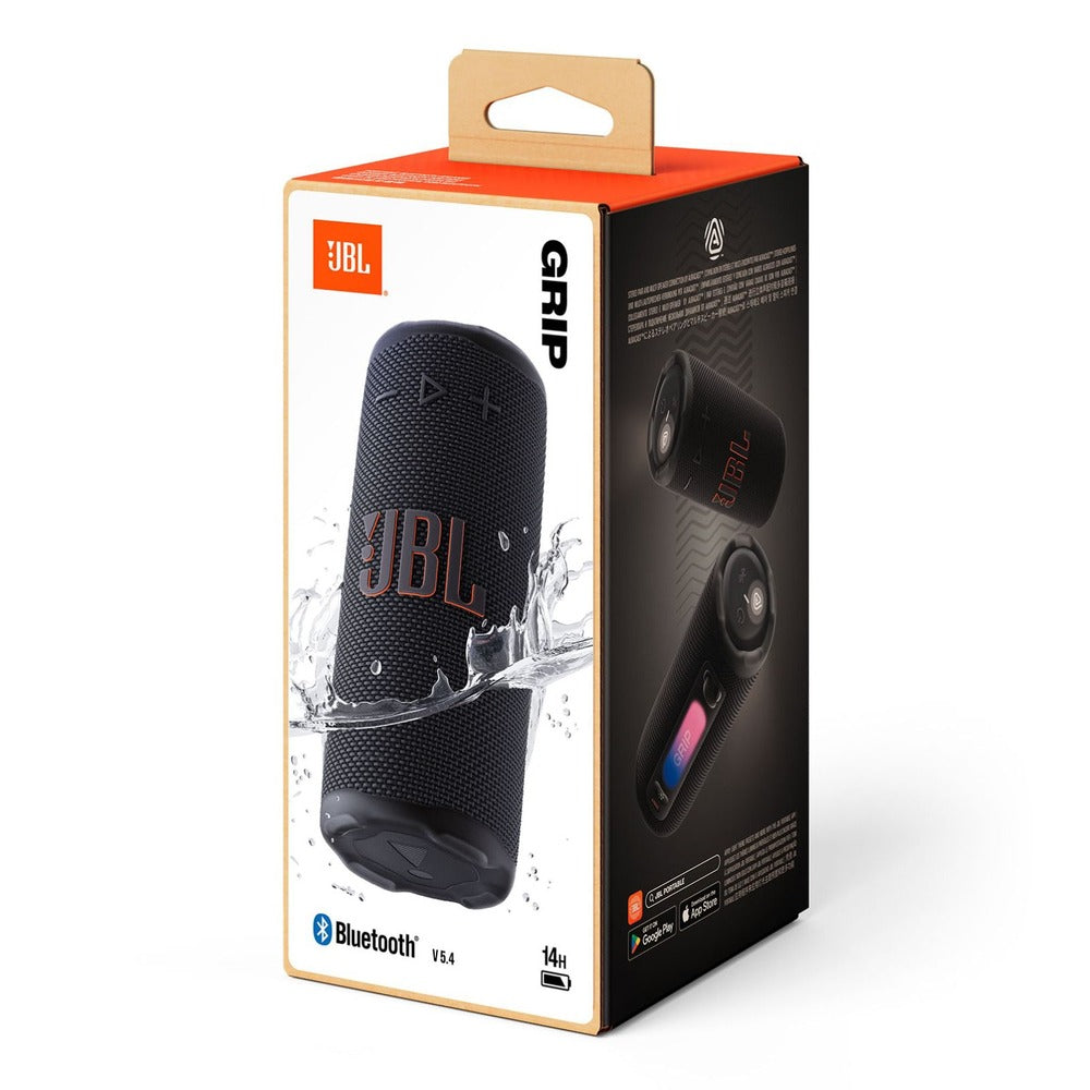 JBL Grip - Compact Bluetooth Speaker with Bold JBL Pro Sound and Ambient Light, up to 14 Hours of Playtime, Water, Dust and Drop-Proof (IP68), & Multi-Speaker Connection (Black)( 1103343) (MSRP $159.99)