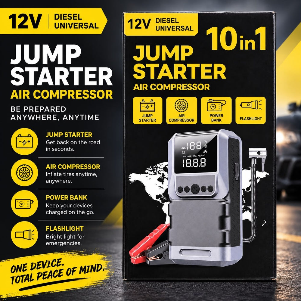 Scatach 10 In 1 Jump Starter And Air Compressor Portable Power Bank (1108217) MSRP (99.99)