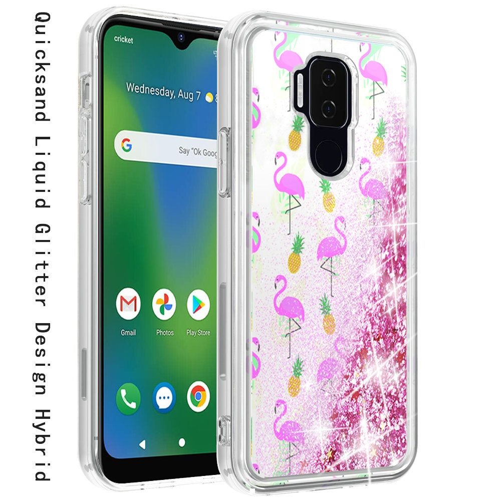Cricket Influence KaseAult Liquid Quicksand Glitter Cover Case - Flamingo Pineapple Leaf (1101248)
