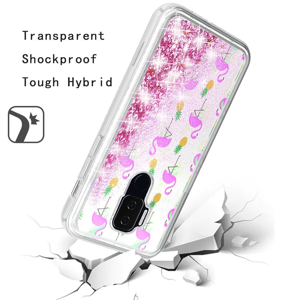 Cricket Influence KaseAult Liquid Quicksand Glitter Cover Case - Flamingo Pineapple Leaf (1101248)