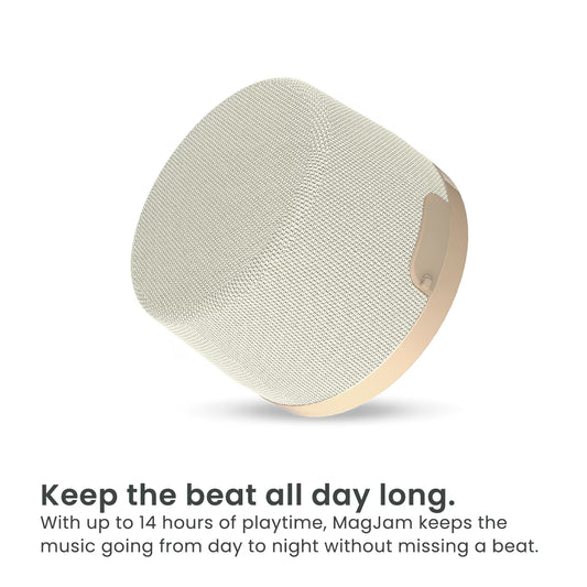 Quikcell Magnetic Wireless Speaker Champagne ( 1103537) (MSRP $39.99)