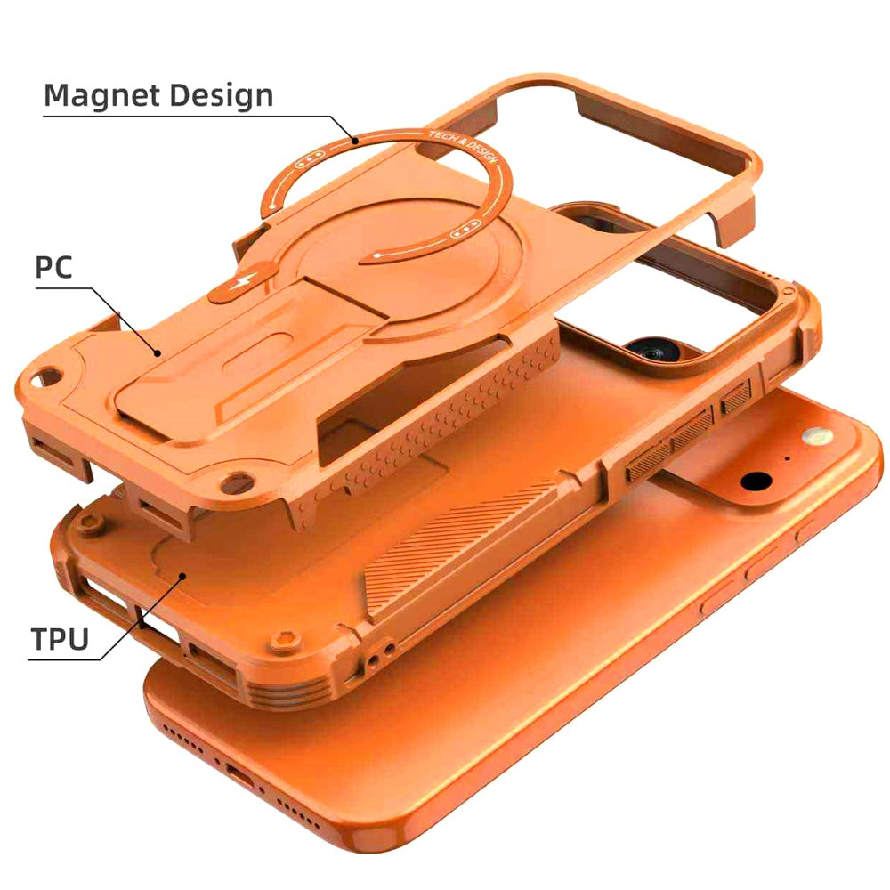 iPhone 17 Pro Max Sturdy Bracket Kickstand Magnetic Hybrid - Cosmic Orange ( 1107641) (MSRP $59.99)