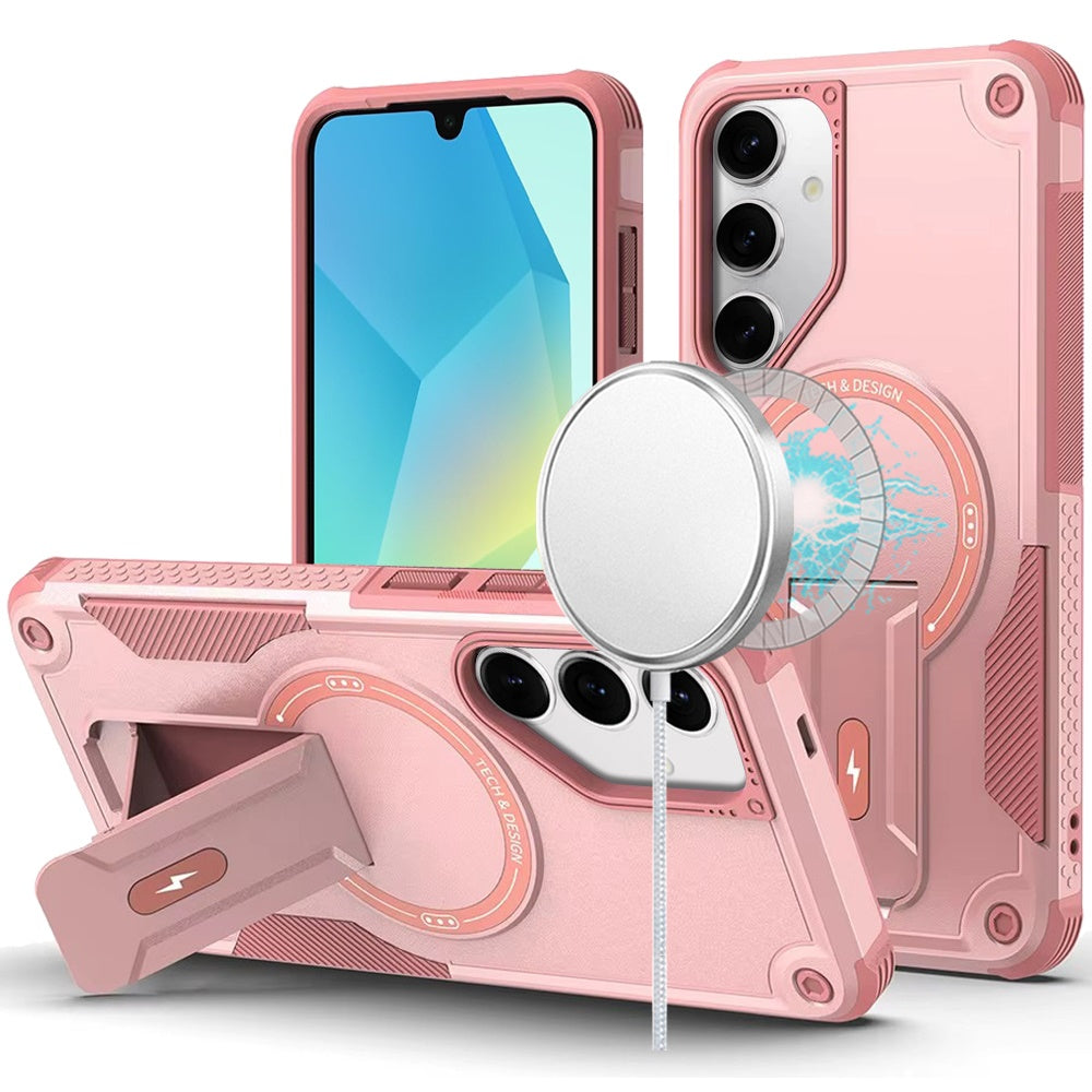 Samsung A16 5G Sturdy Bracket Kickstand Magnetic Hybrid - Pink ( 1103667) (MSRP $49.99)