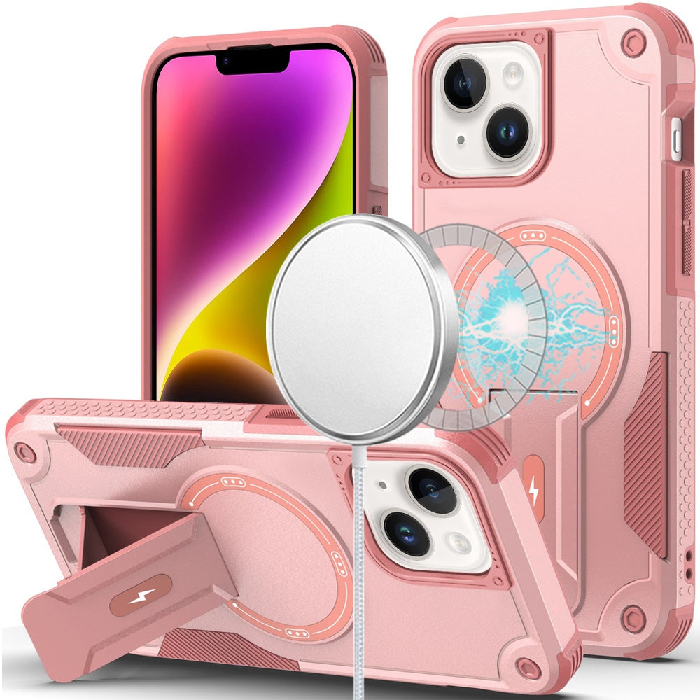 iPhone 13/14/15 and 16E Sturdy Bracket Kickstand Magnetic Hybrid - Pink ( 1107650) (MSRP $59.99)