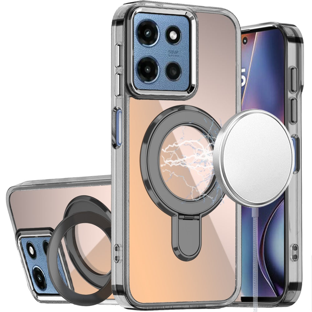 Moto G 5G 2025/2026 - G Play 2026 - CHROME HQ Rotational Magnetic Ring Hybrid - Black (1107545) (MSRP 59.99)