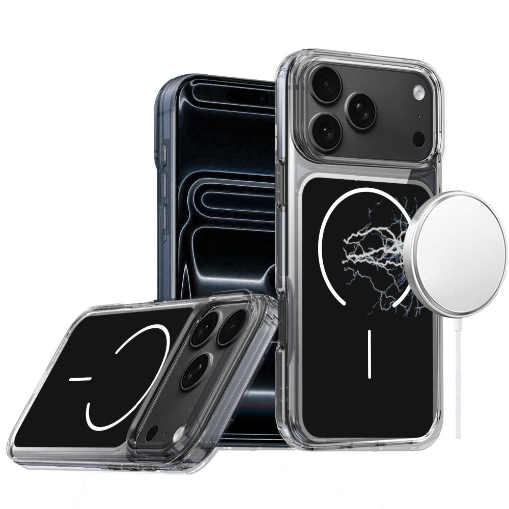 Apple iPhone 18 Pro Max Metallic Transparent Magnetic Hybrid Case - Black (1108205) MSRP (59.99)