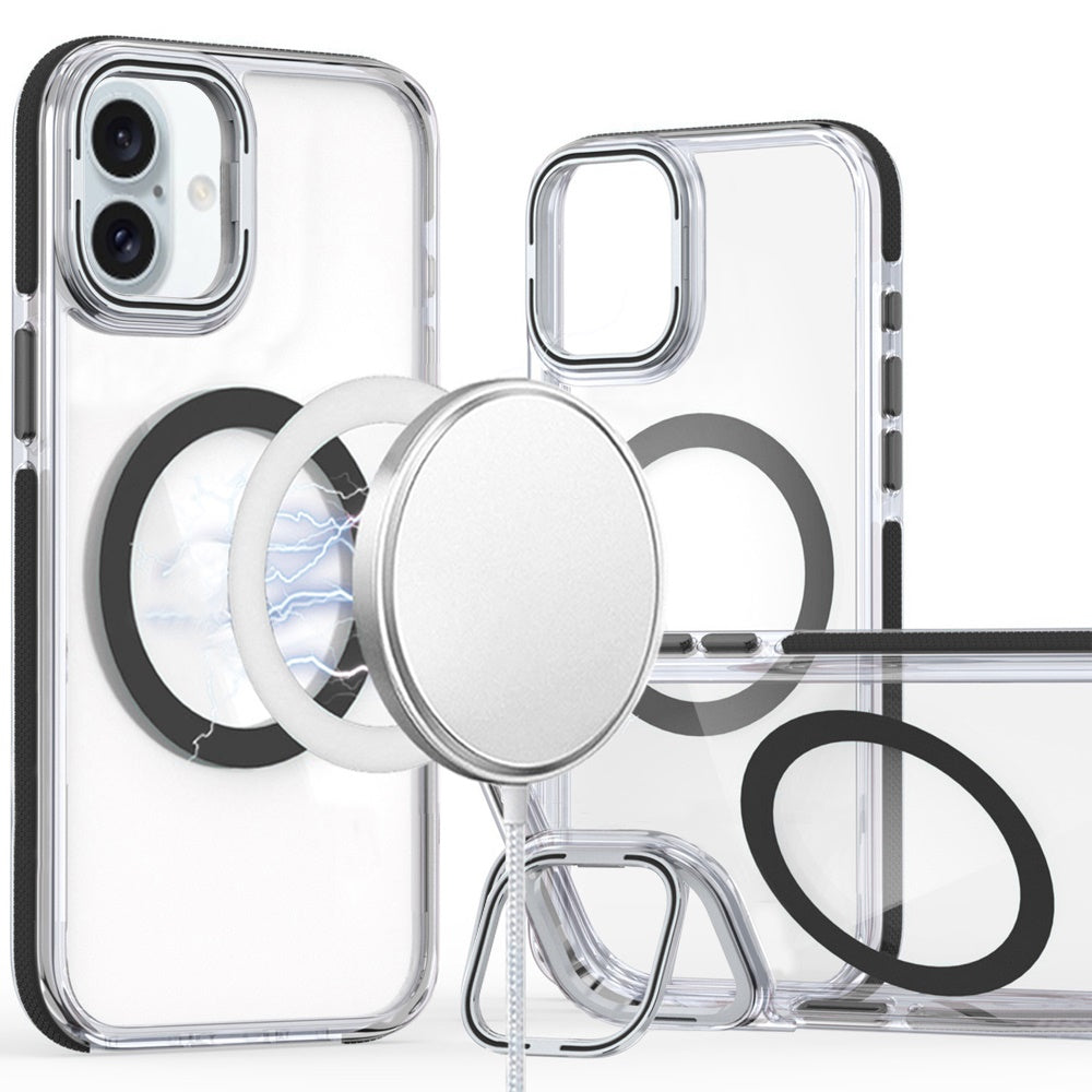 iPhone 16 Plus 6.7 inch MagSonic Camera Bracket Stand Magnetic Ring Circle Hybrid - Black (1107231)
