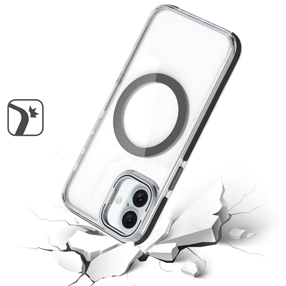 iPhone 16 Plus 6.7 inch MagSonic Camera Bracket Stand Magnetic Ring Circle Hybrid - Black (1107231)