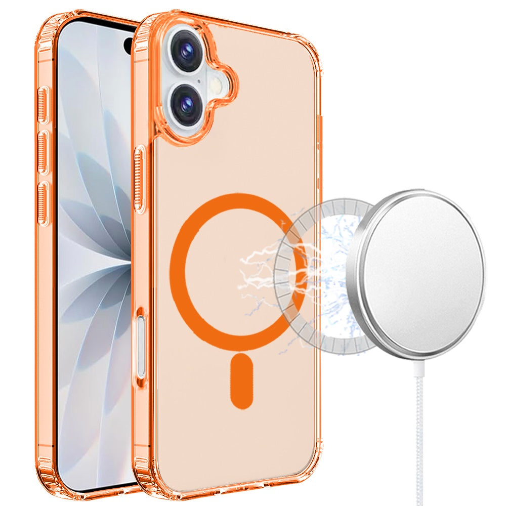 iPhone 17 TRUE Transparent (Magnetic Circle) Shockproof Hybrid - Cosmic Orange ( 1103625) (MSRP $39.99)