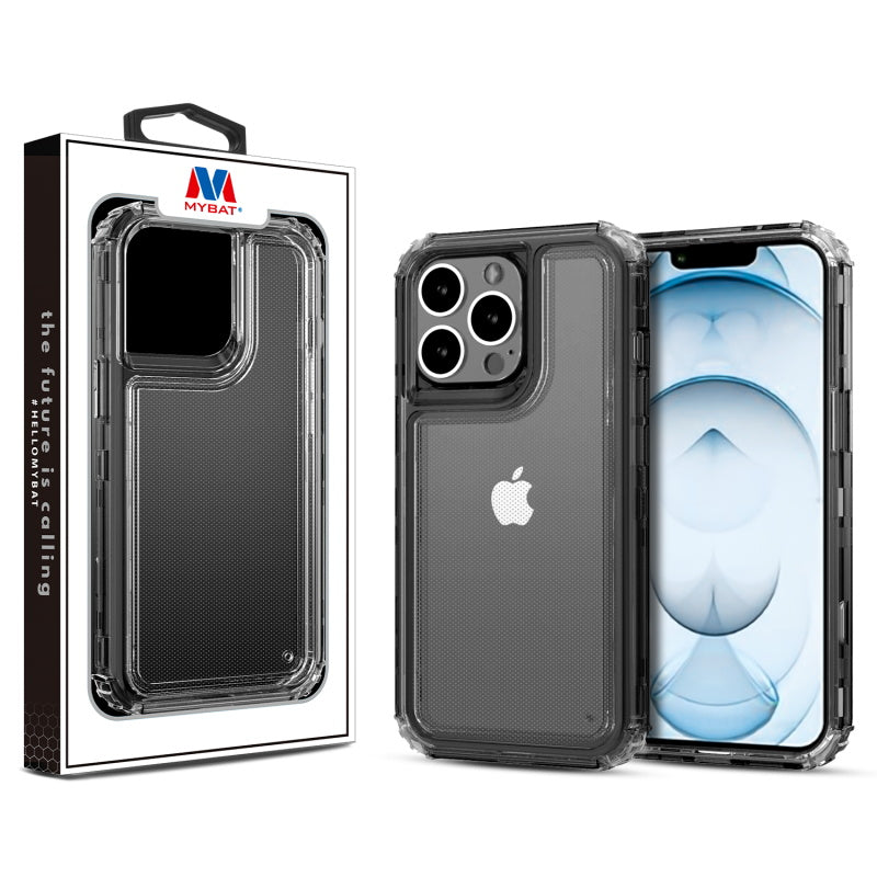 MyBat Hybrid Protector Cover for Apple iPhone 13 Pro (6.1) - Transparent Black / Transparent Clear (1102096)