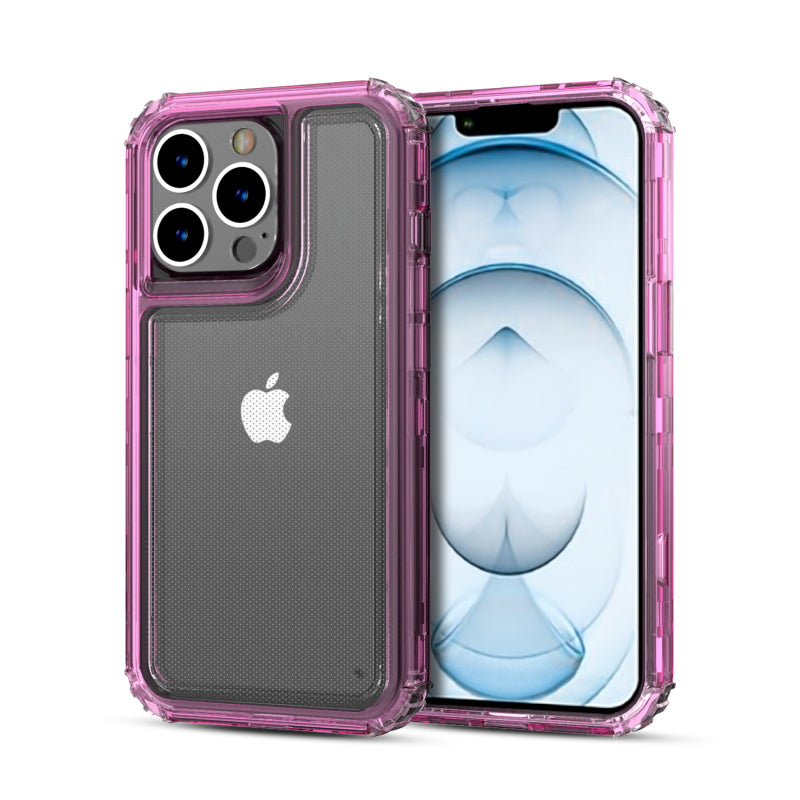 MyBat Hybrid Protector Cover for Apple iPhone 13 Pro Max (6.7) - Transparent Pink / Transparent Clear (1102093)