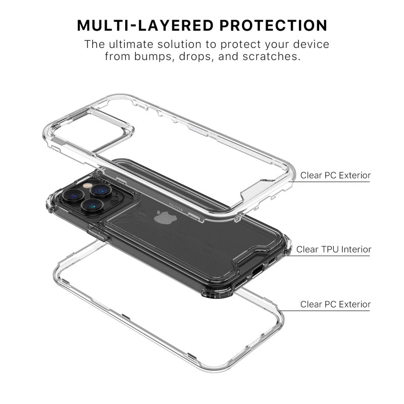 Apple iPhone 14 PRO MyBat Hybrid Protector Cover - Transparent Clear / Transparent Clear (1104698)