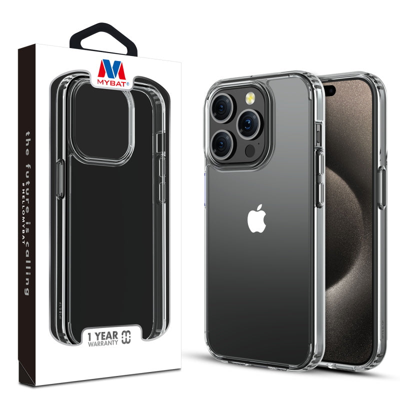 MyBat Sturdy Gummy Cover for Apple iPhone 15 Pro (6.1) - Highly Transparent Clear / Transparent Clear (1106137)