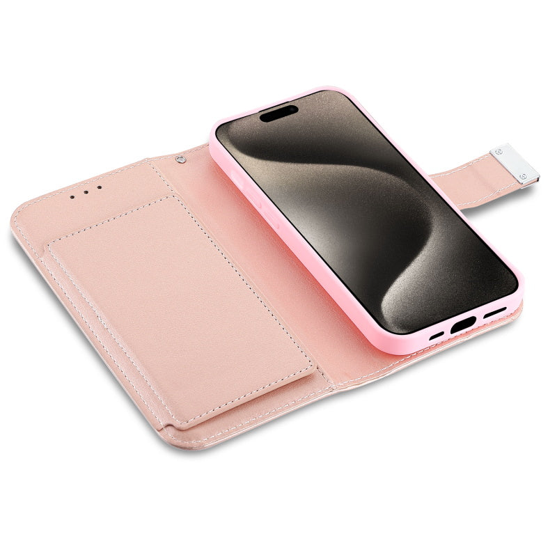 Apple iPhone 15 Pro (6.1) MyBat MyJacket Wallet Xtra Series Case - Rose Gold (1106219)