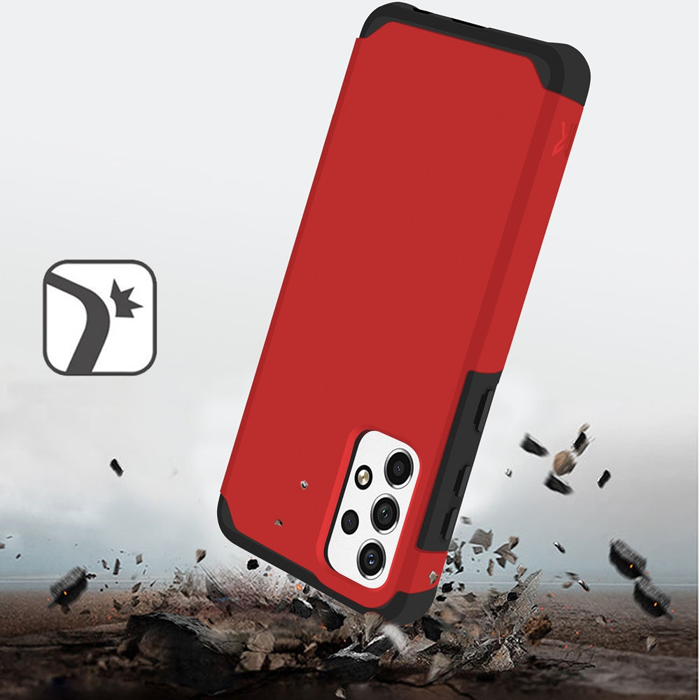 Samsung A13 4G 2022 Tough Strong Slim Dual-Layer ShockProof Hybrid Case Cover - Flame Scarlet (1105865)
