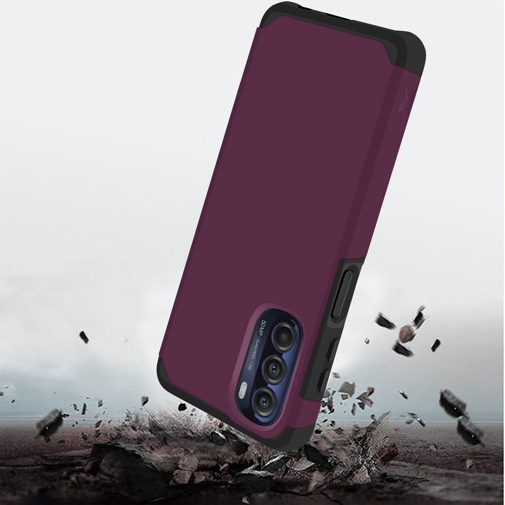 Motorola Moto G Stylus 5G (2022) MetKase Original ShockProof Case Cover - Magenta Purple (1103964)