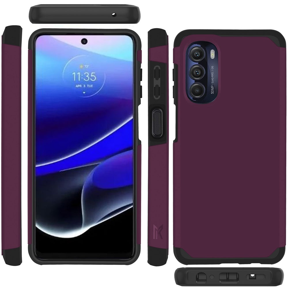 Motorola Moto G Stylus 5G (2022) MetKase Original ShockProof Case Cover - Magenta Purple (1103964)