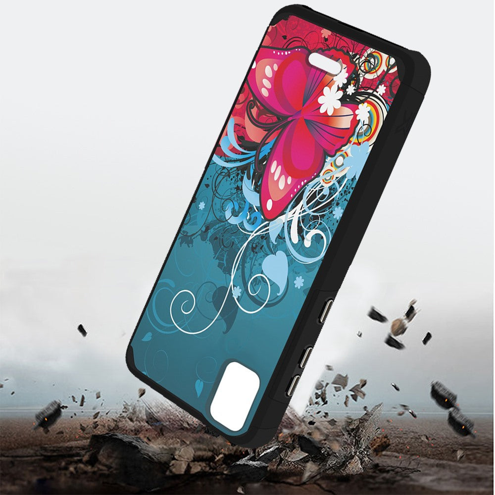 Cricket Vision Plus MetKase Original ShockProof Case Cover - Butterfly Bliss (1103818)