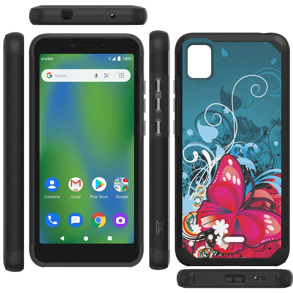 Cricket Vision Plus MetKase Original ShockProof Case Cover - Butterfly Bliss (1103818)
