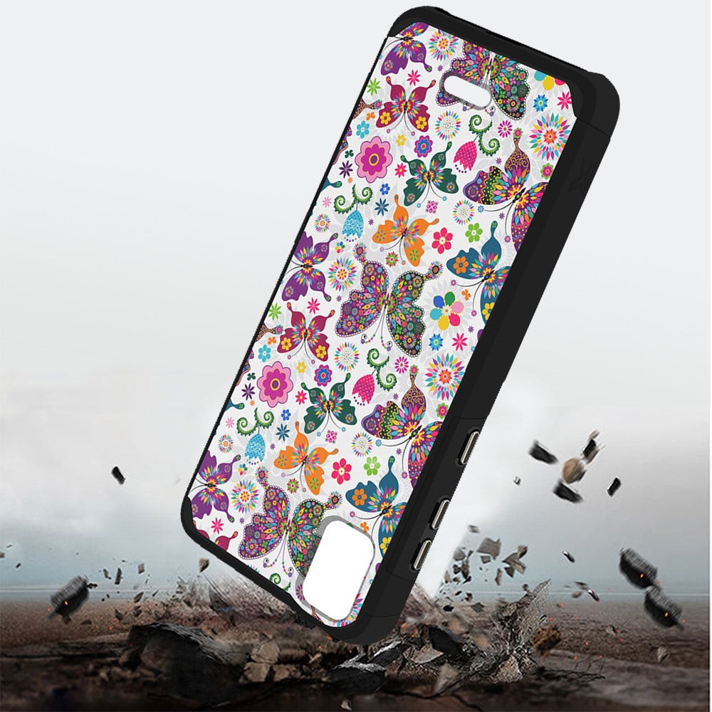 Cricket Vision Plus MetKase Original ShockProof Case Cover - Harmonious Butterfly Floral (1103825)