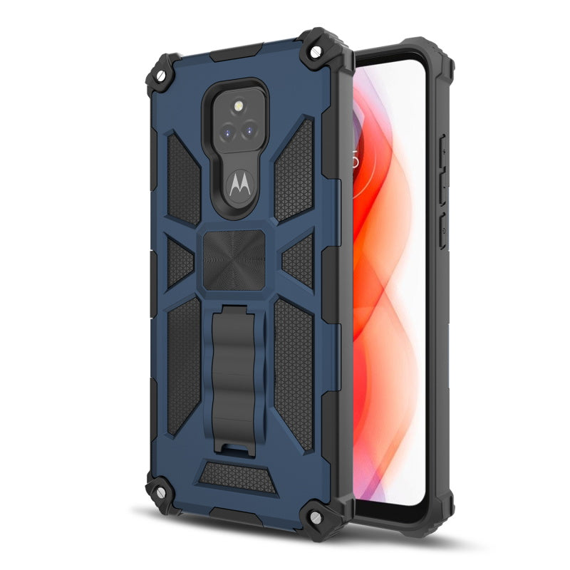 Moto G Play (2021) MyBat Sturdy Hybrid Protector Cover with Stand - Ink Blue (1103329)