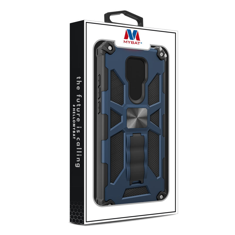 Moto G Play (2021) MyBat Sturdy Hybrid Protector Cover with Stand - Ink Blue (1103329)