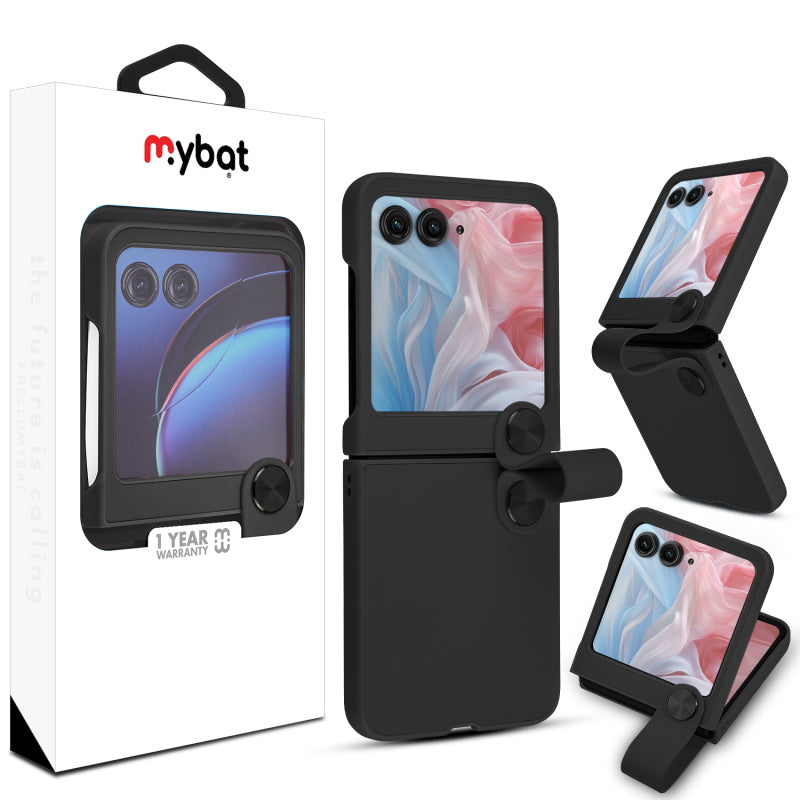 MyBat Leather Protector Case (with Lanyard) for Motorola razr (2024/2025) - Black (1107244)