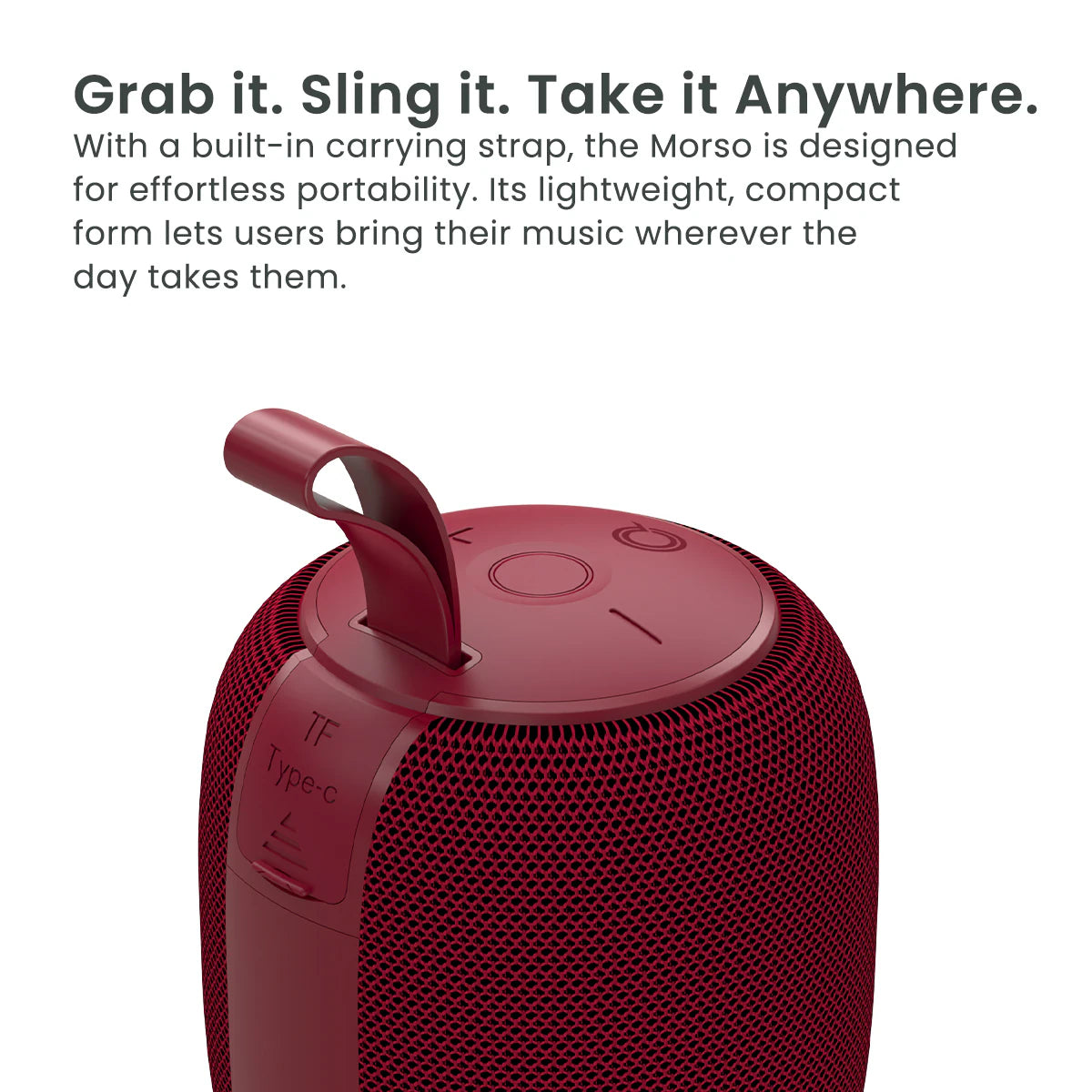 Quikcell Morso Portable Wireless Speaker Red (1103141) (MSRP $39.99)