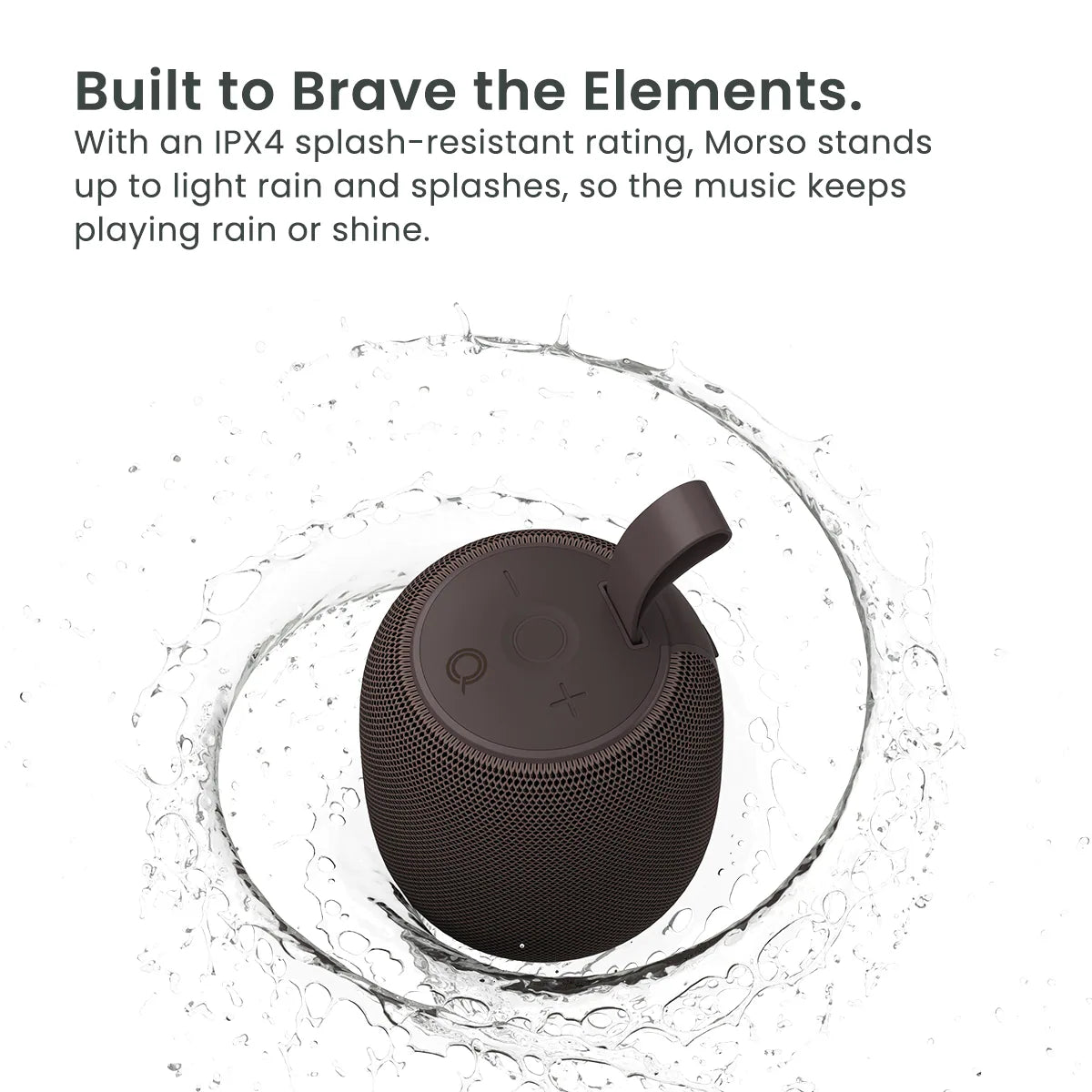 Quikcell Morso Portable Wireless Speaker Taupe (1103139) (MSRP $39.99)
