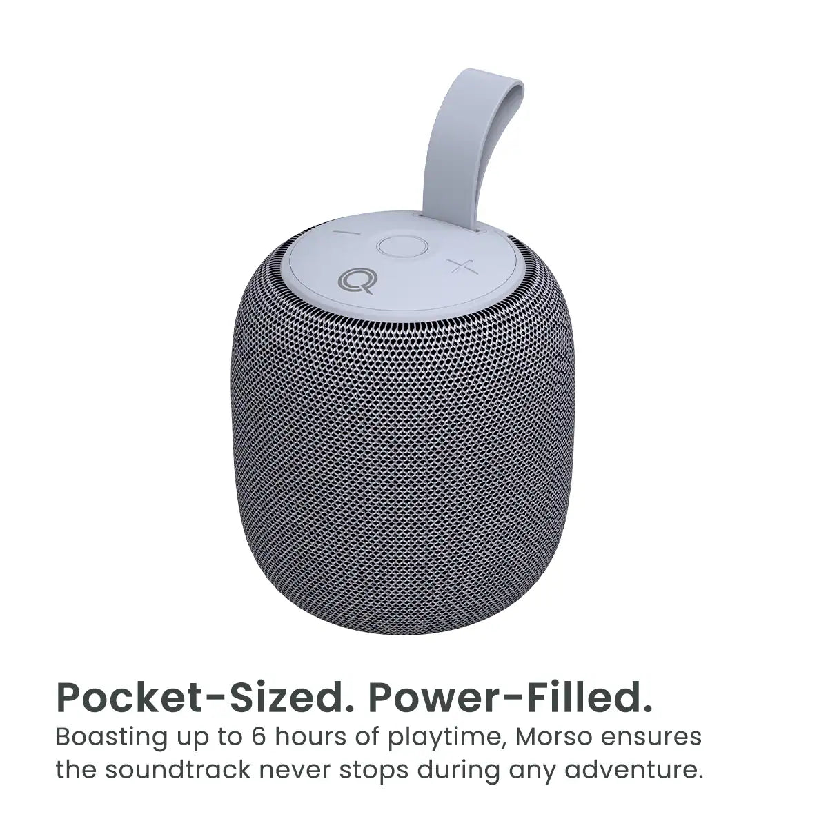 Quikcell Morso Portable Wireless Speaker Ash White (1103138) (MSRP $39.99)