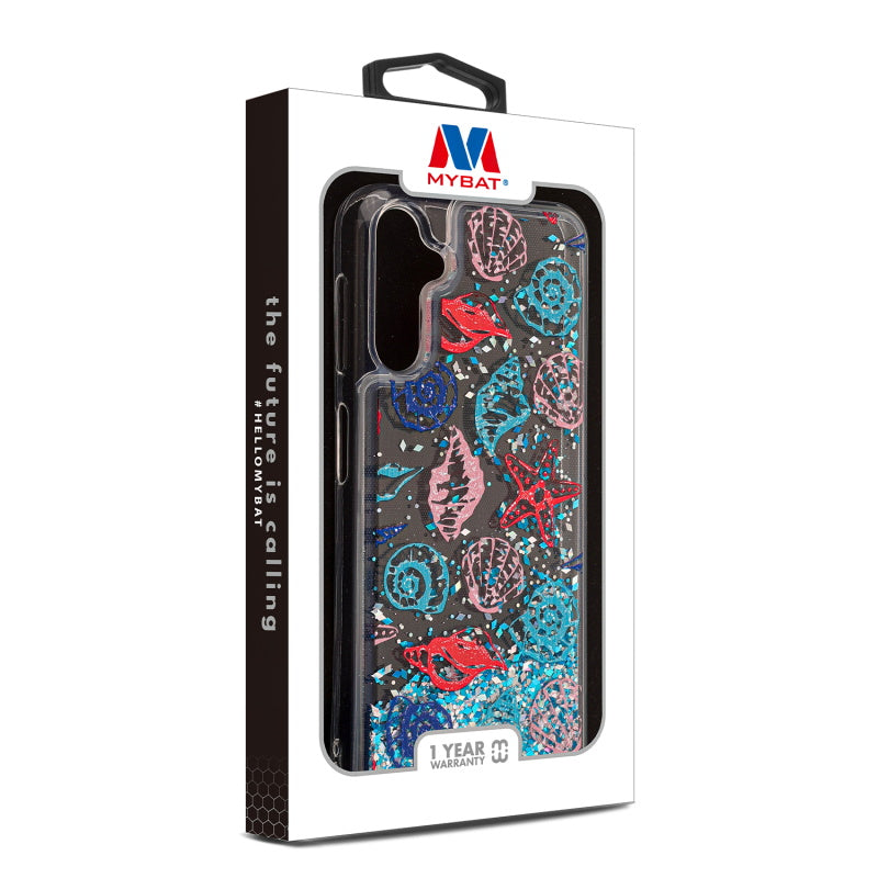 MyBat Quicksand Glitter Hybrid Protector Cover for Samsung Galaxy A14 5G - Seashells (1105499)