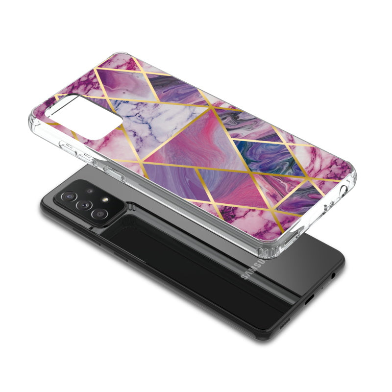 Samsung Galaxy A52 5G MyBat Fusion Protector Cover - Electroplated Purple Marbling (1101195)