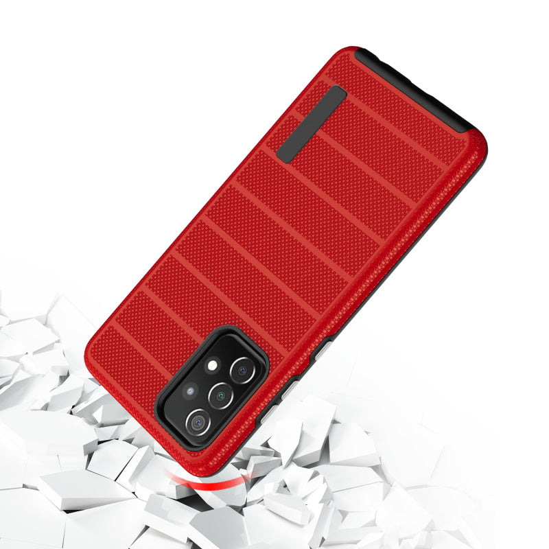 Samsung Galaxy A52 5G MyBat Fusion Protector Case - Red Dots Textured / Black (1103366)