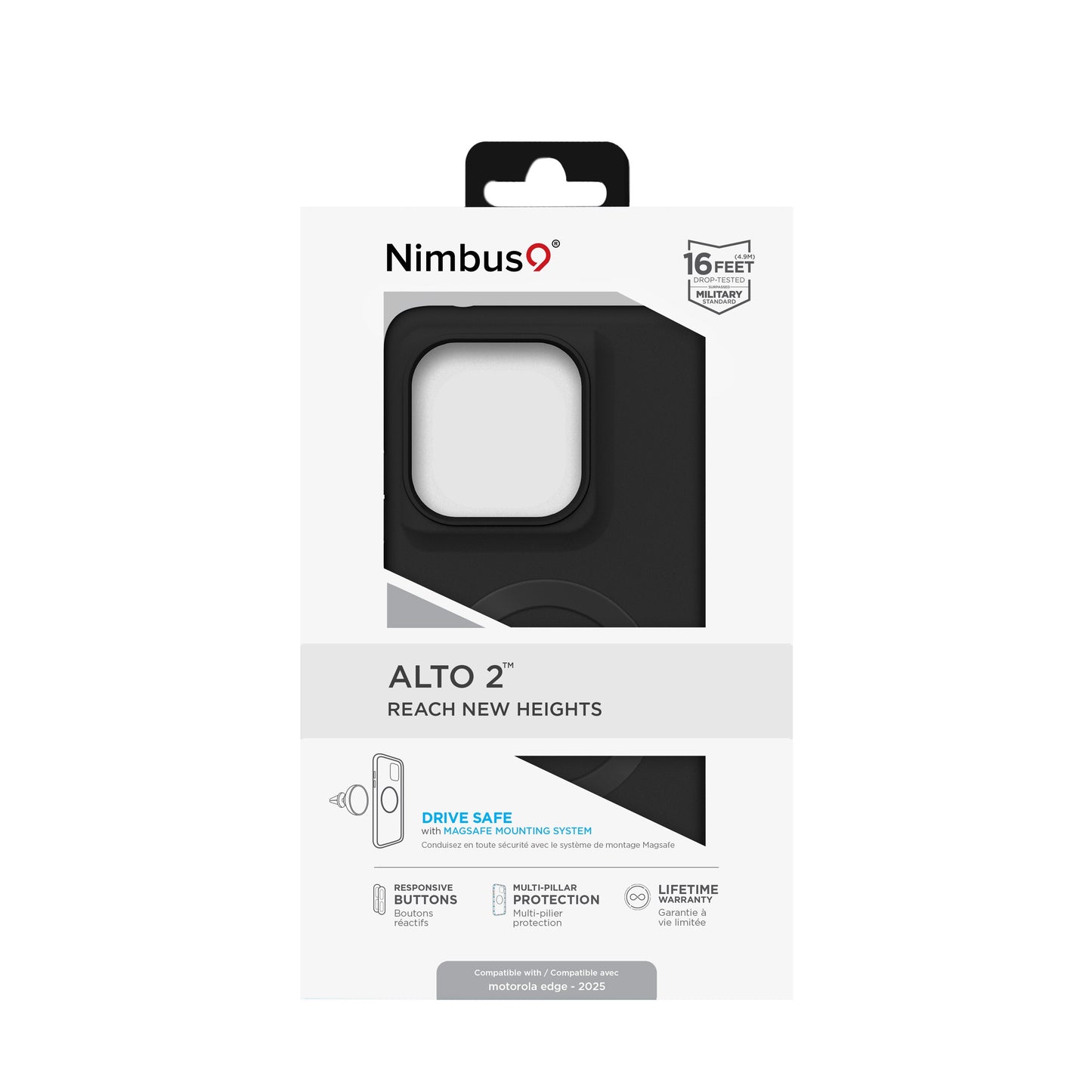 Nimbus9 Alto 2 moto edge (2025) Case - Black ( 1103565) (MSRP $59.99)
