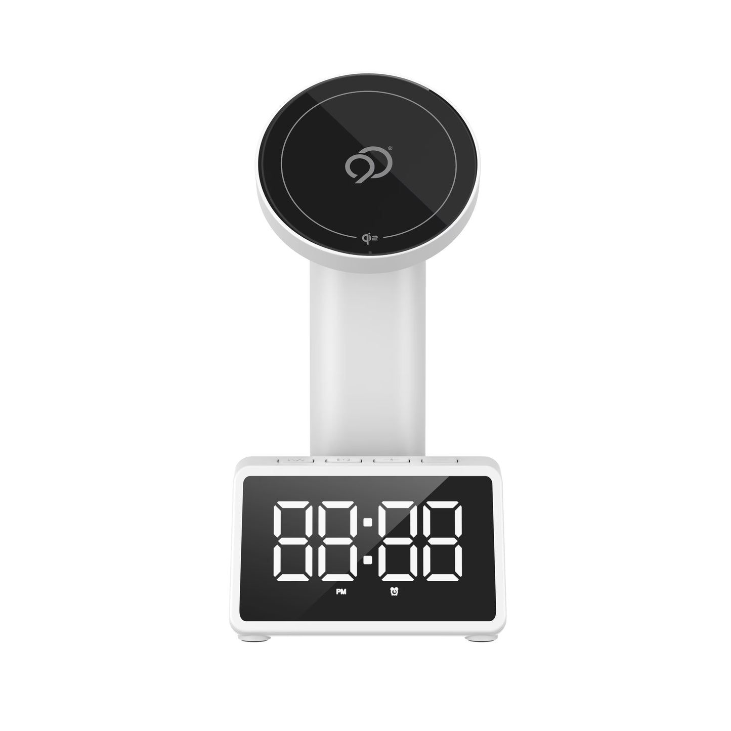 Nimbus9 Qi2 Wireless Charging Alarm Clock Stand MagSafe & Watch Compatible - White ( 1103485) (MSRP $99.99)