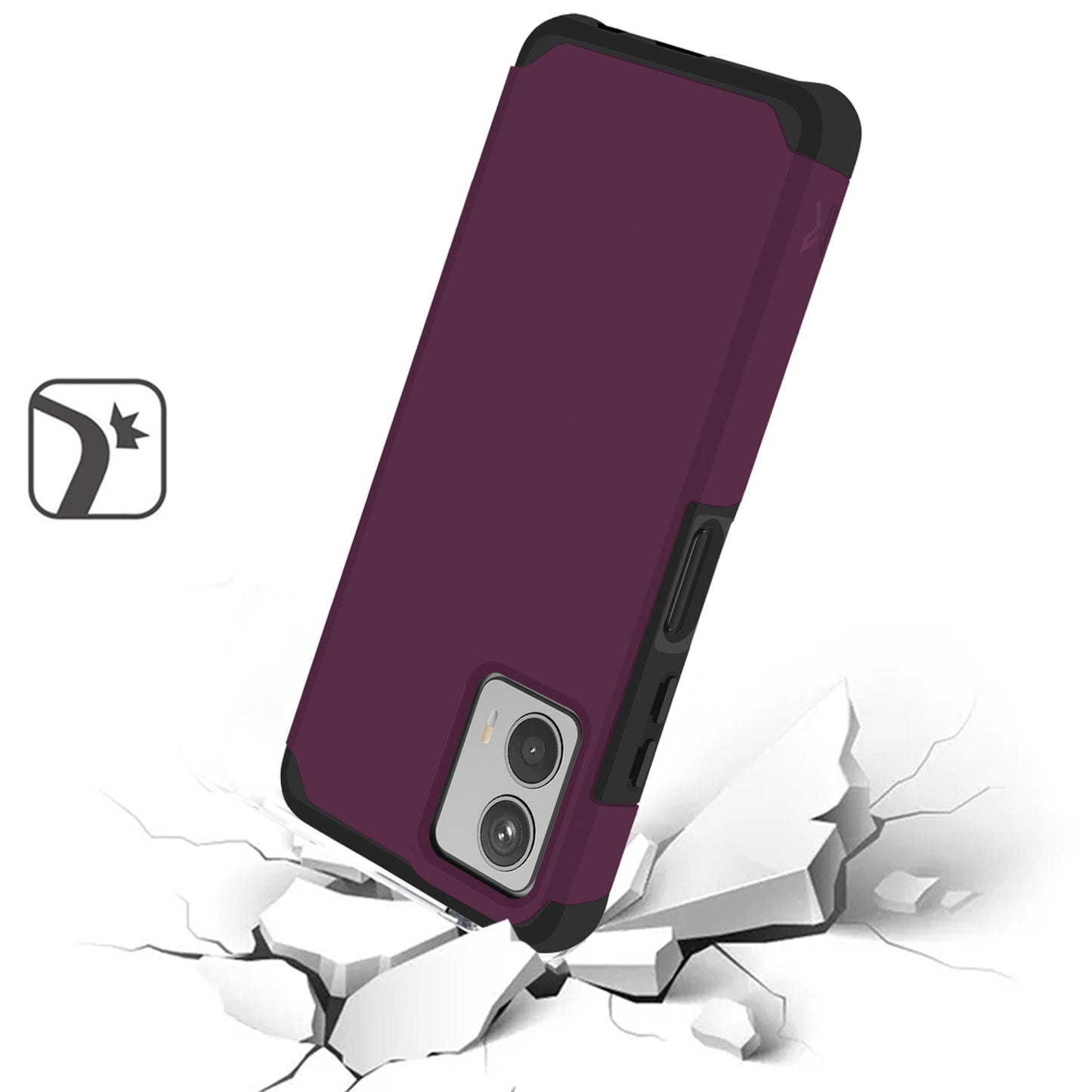 Motorola MOTO G 5G 2023 Tough Strong Hybrid (Magnet Mount Friendly) Case Cover - Dark Purple (1105831)