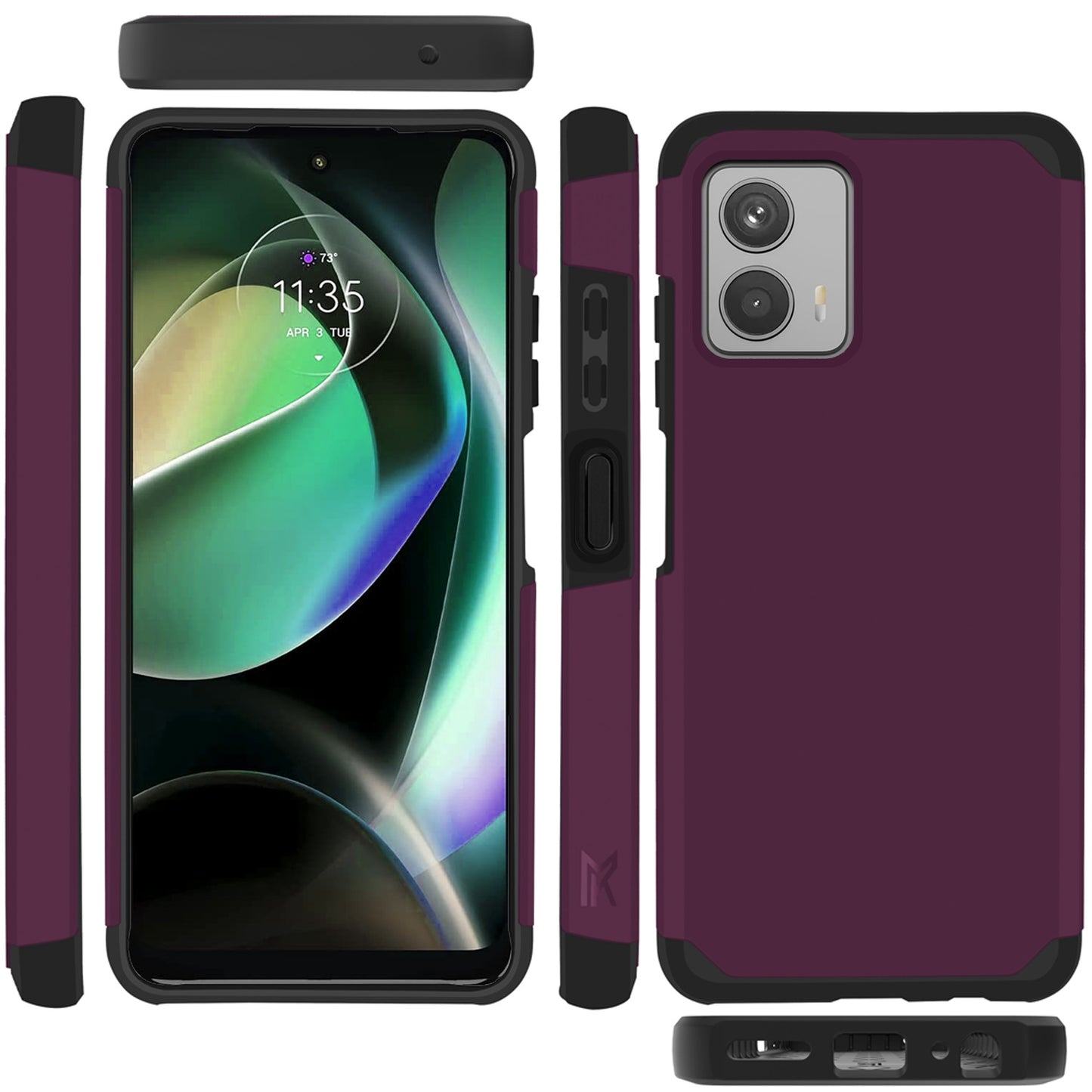 Motorola MOTO G 5G 2023 Tough Strong Hybrid (Magnet Mount Friendly) Case Cover - Dark Purple (1105831)