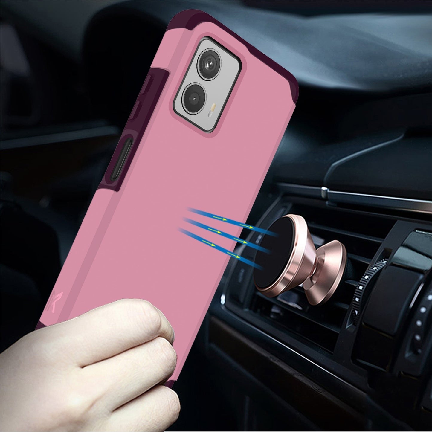 Motorola MOTO G 5G 2023 Tough Strong Hybrid (Magnet Mount Friendly) Case Cover - Fruity Wine (1105832)