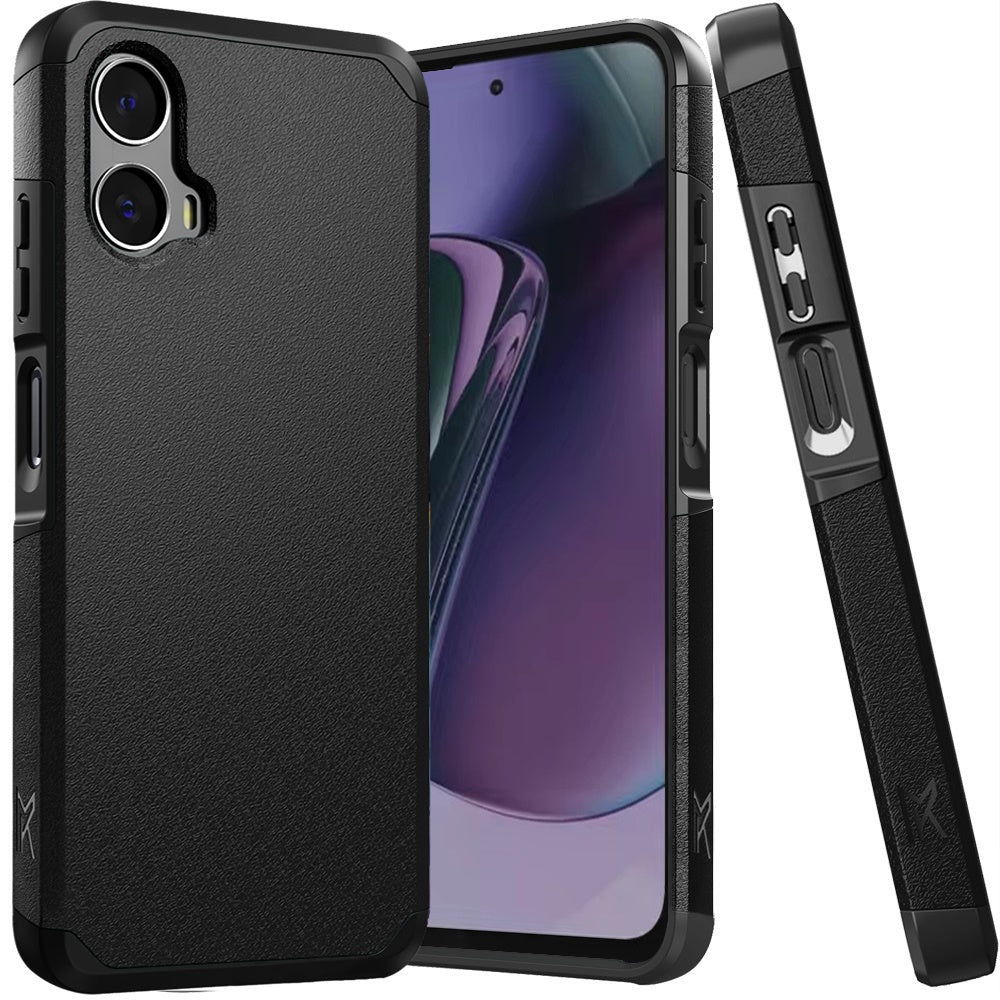 Motorola Moto G Stylus 5G 2024 Tough Strong Hybrid (Magnet Mount Friendly) Case Cover - Black (1106956)