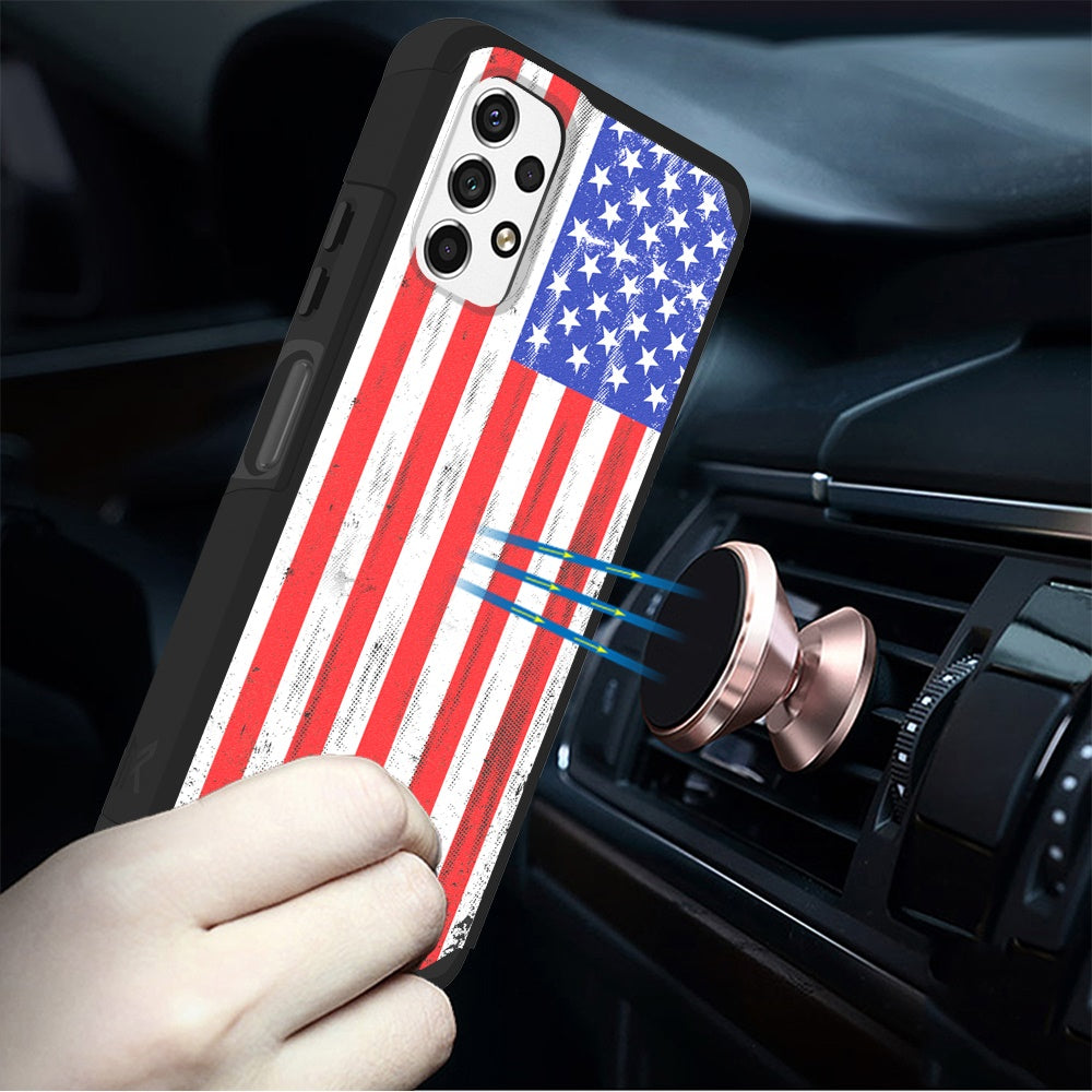 Samsung A23 5G Tough Strong MetKase Hybrid (Magnet Mount Friendly) Case Cover - USA (1105097)