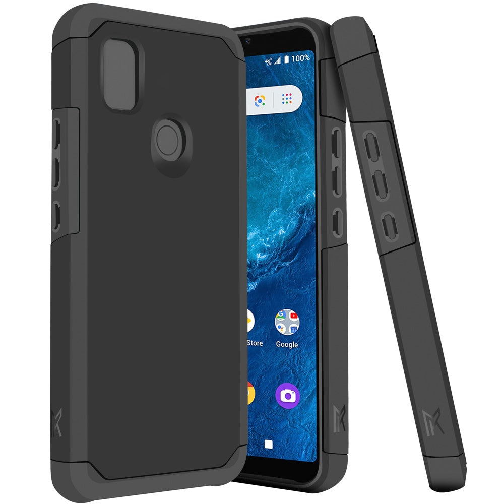 Cricket Icon 4 Tough Strong MetKase Hybrid (Magnet Mount Friendly) Case Cover - Black (1105003)