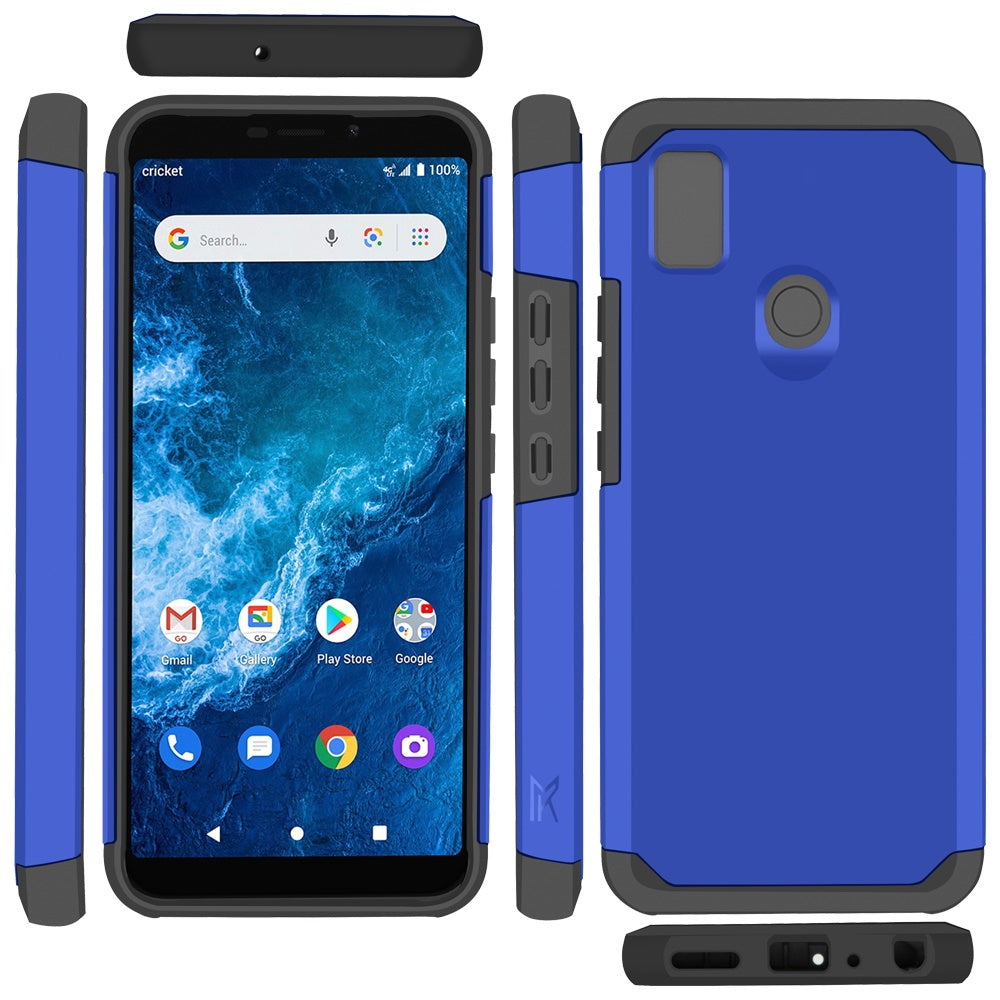 Cricket Icon 4 Tough Strong MetKase Hybrid (Magnet Mount Friendly) Case Cover - Classic Blue (1105004)