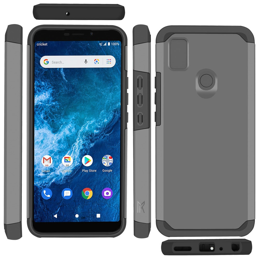 Cricket Icon 4 Tough Strong MetKase Hybrid (Magnet Mount Friendly) Case Cover - Charcoal Grey (1105005)