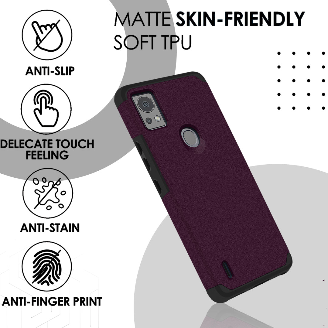 Cricket Icon 5 Tough Strong MetKase Hybrid (Magnet Mount Friendly) Case Cover - Dark Purple (1106016)