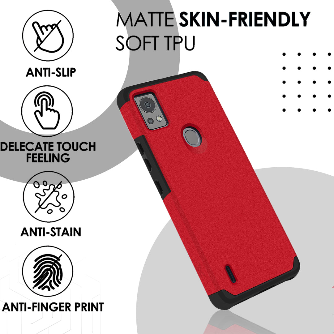 Cricket Icon 5 Tough Strong MetKase Hybrid (Magnet Mount Friendly) Case Cover - Red (1106019)