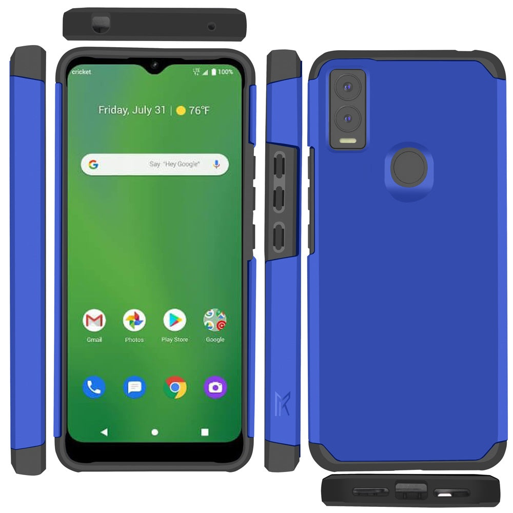 Cricket Innovate E 5G Tough Strong MetKase Hybrid (Magnet Mount Friendly) Case Cover - Classic Blue (1105011)