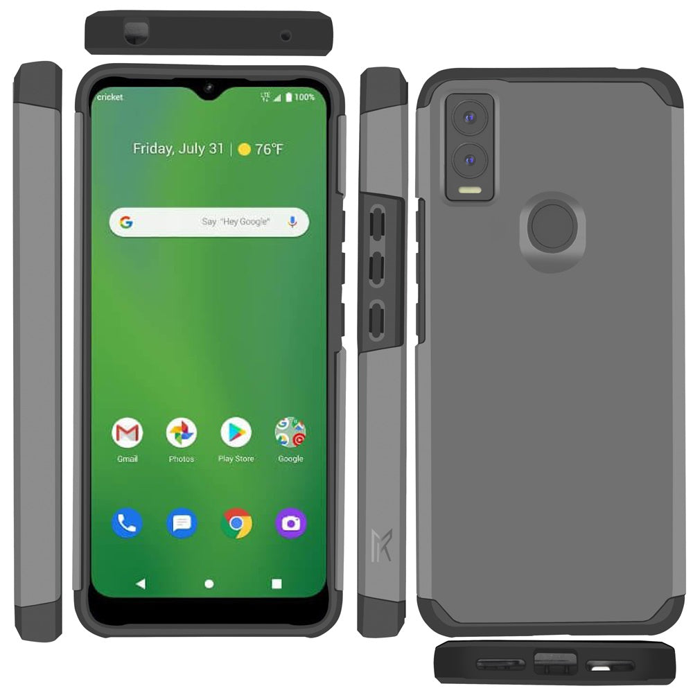 Cricket Innovate E 5G Tough Strong MetKase Hybrid (Magnet Mount Friendly) Case Cover - Charcoal Grey (1105014)